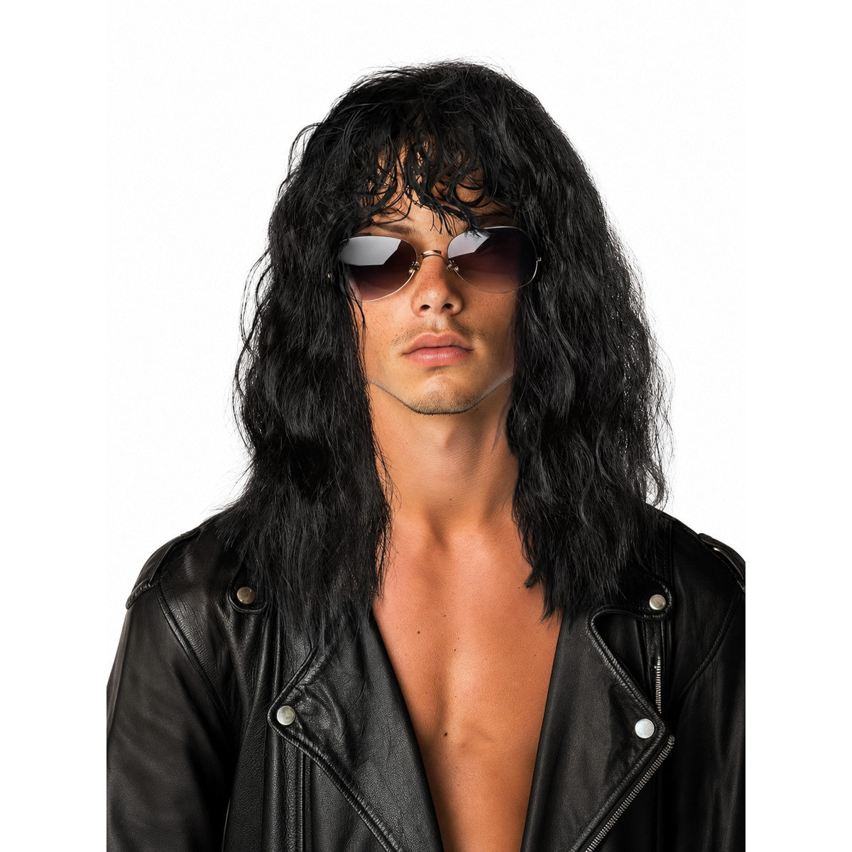 Long Black Punk Wig for Cosplay