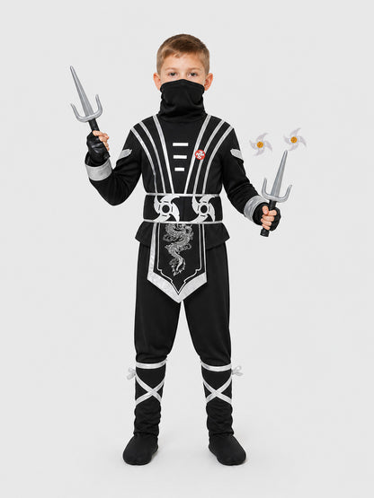 Ninja Cosplay Costume, Accessory Set on-model view
