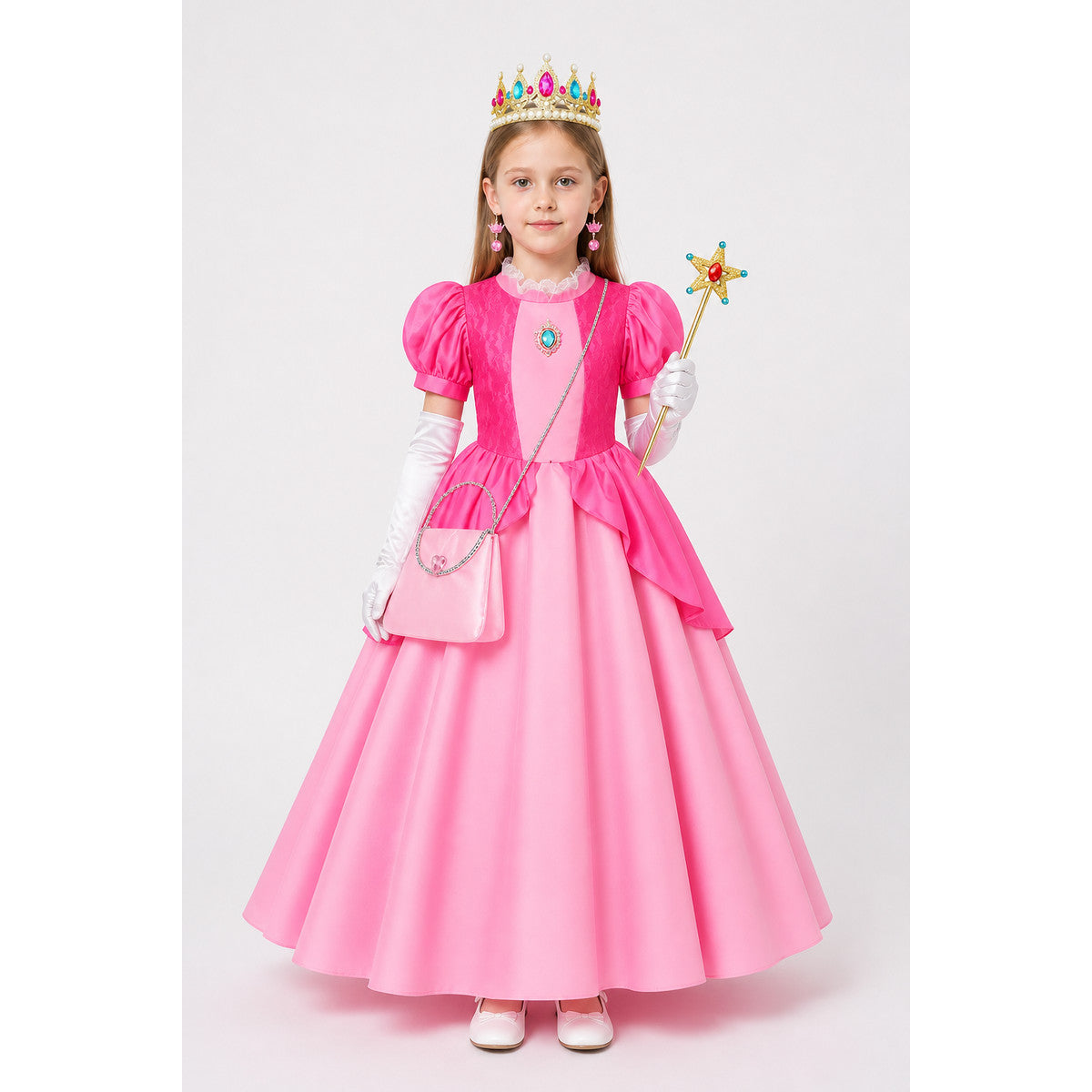 Princess Costume with Dress and Crown main product view
