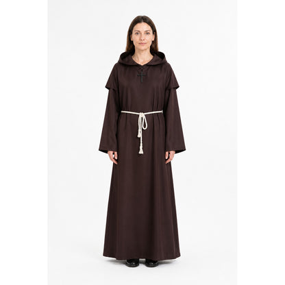 Long Robe with a Pointed Hood and Belt main product view