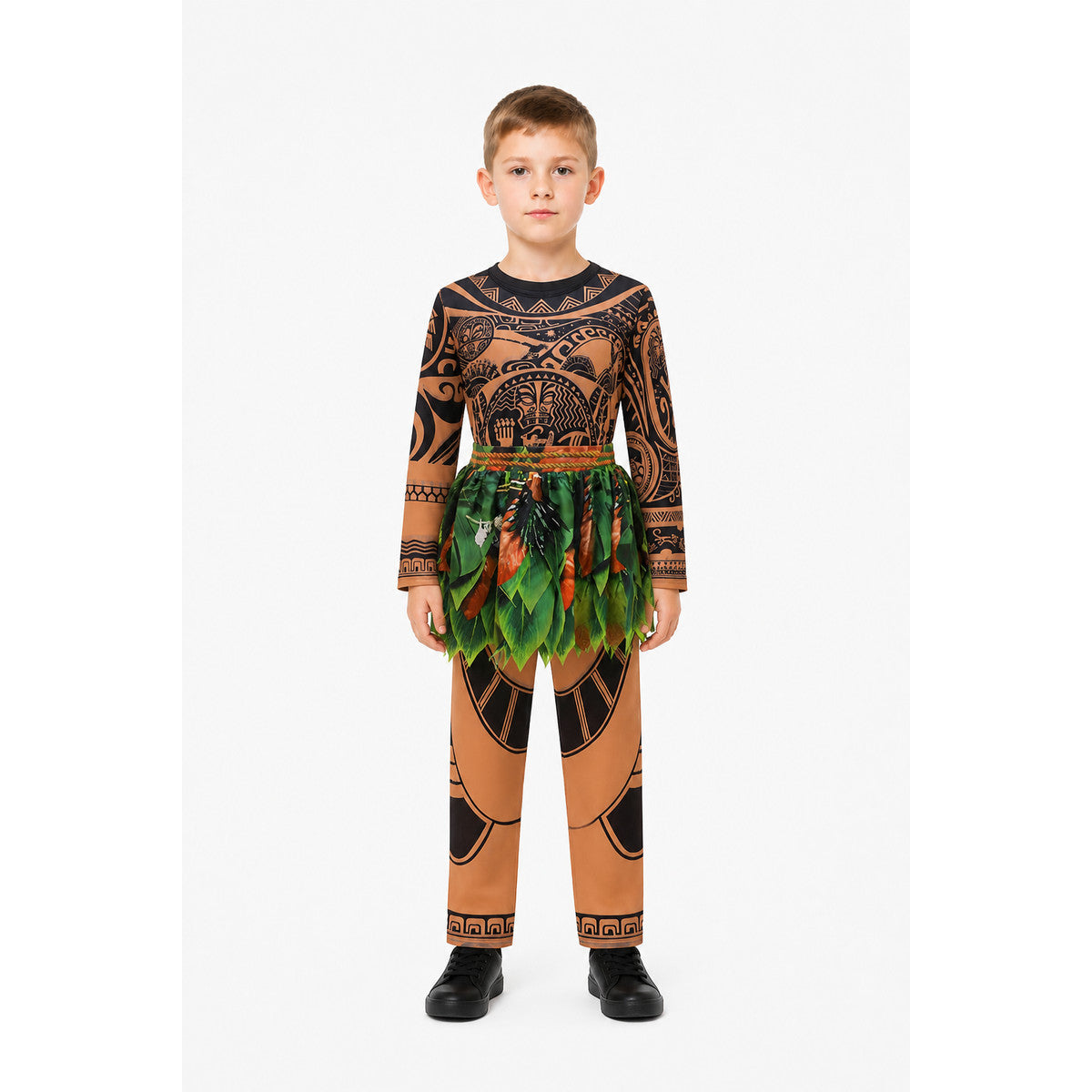 Carnival Jumpsuit with Tattoo Print and Feathers main product view