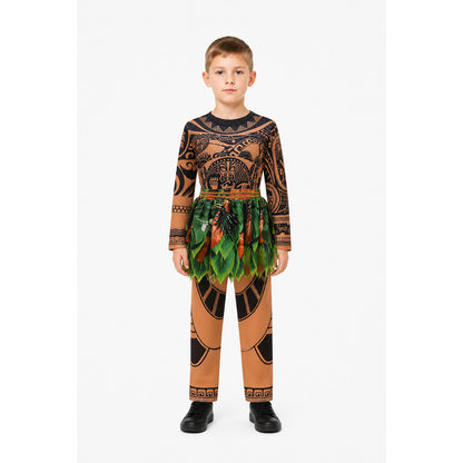 Carnival Jumpsuit with Tattoo Print and Feathers main product view