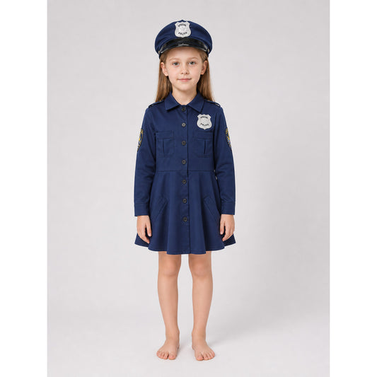 Police Costume Dress with Cap