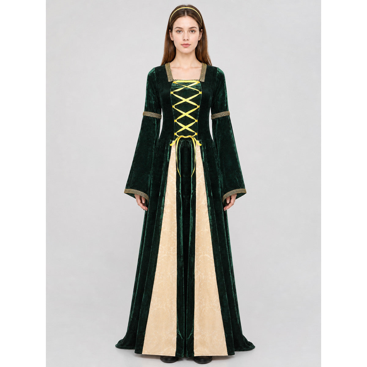 The magic of a medieval fairy tale comes to life in this stage dress costume in