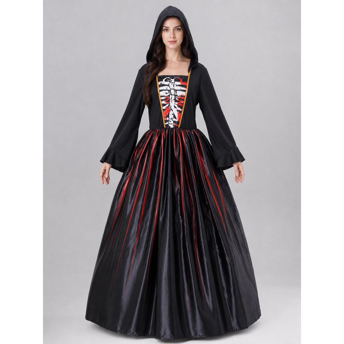 Vampire Cosplay Costume: Hooded Dress