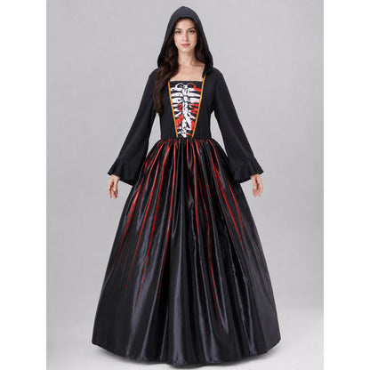 Vampire Cosplay Costume: Hooded Dress