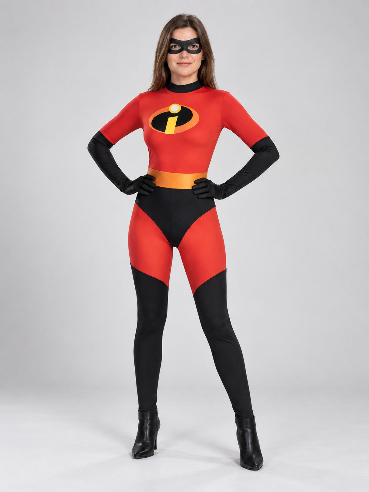 Superhero Carnival Costume with Mask and Belt