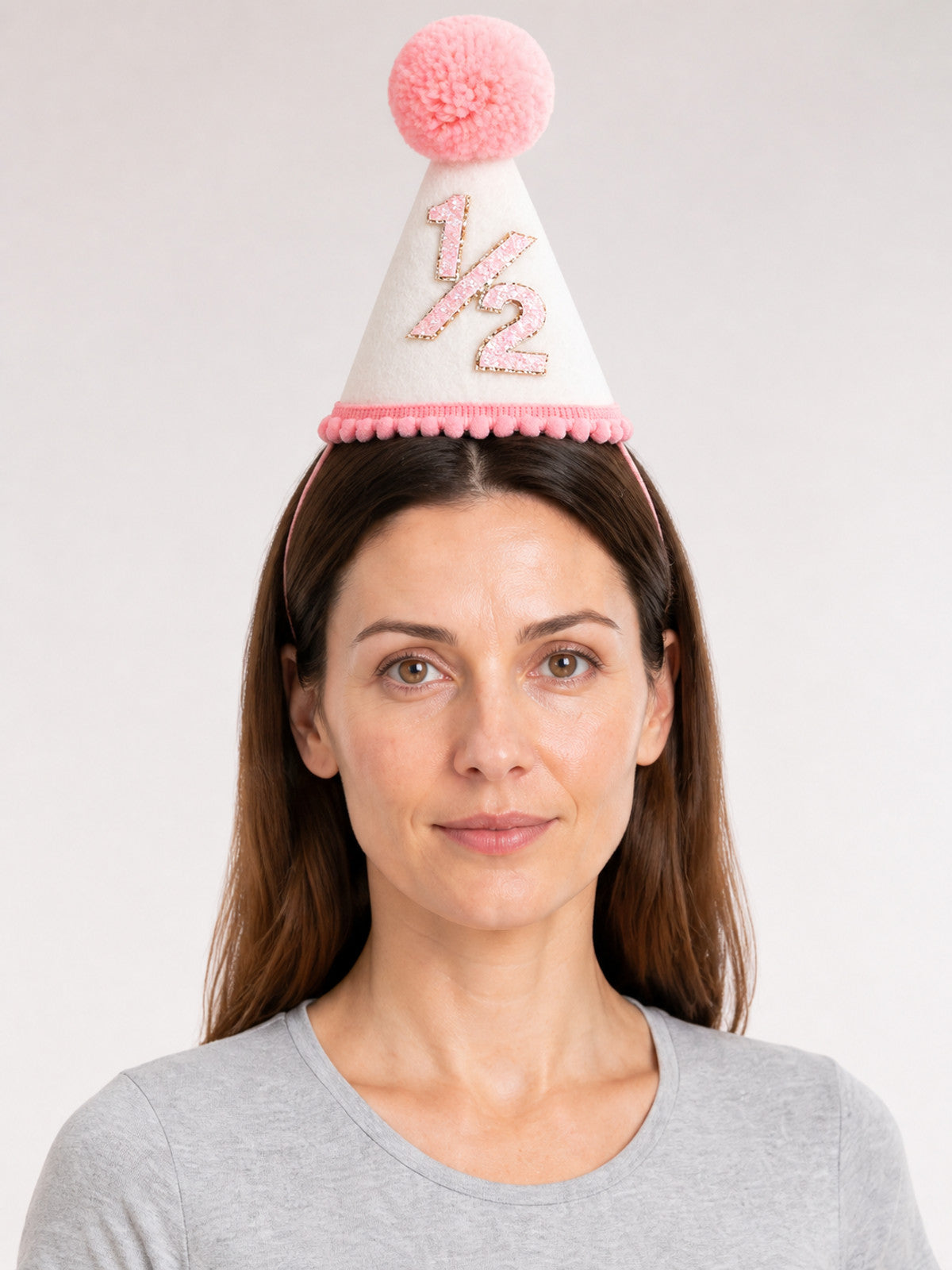 Pink Carnival Party Hat with Glittery 1/2 main product view