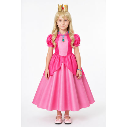 Princess Costume with Dress, Wig, and Crown main product view
