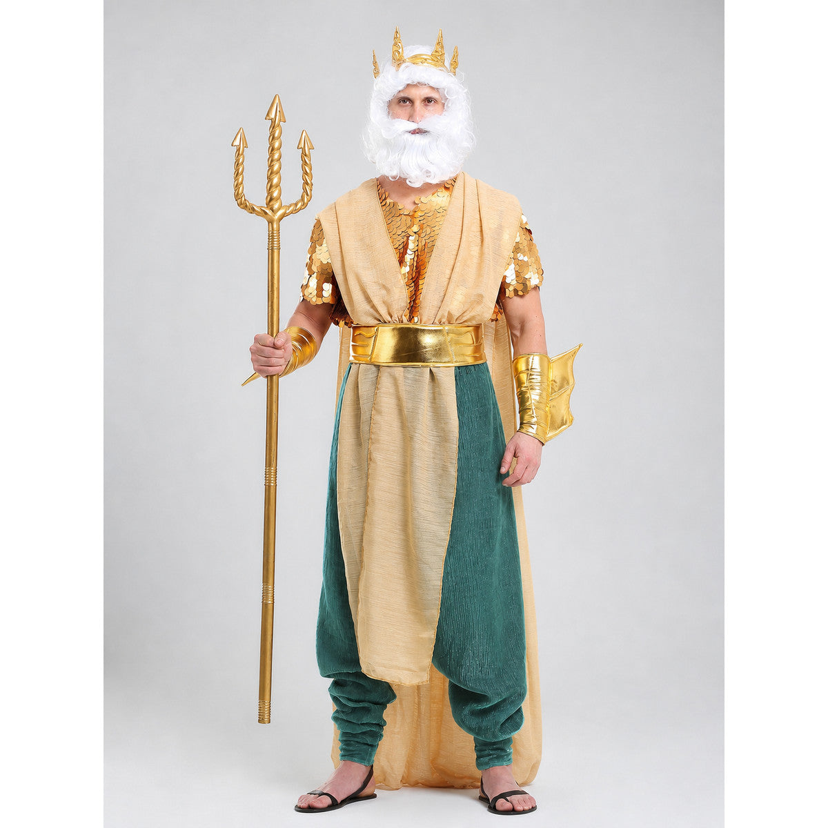 Fantasy Greek-Style Costume with Long Cloak