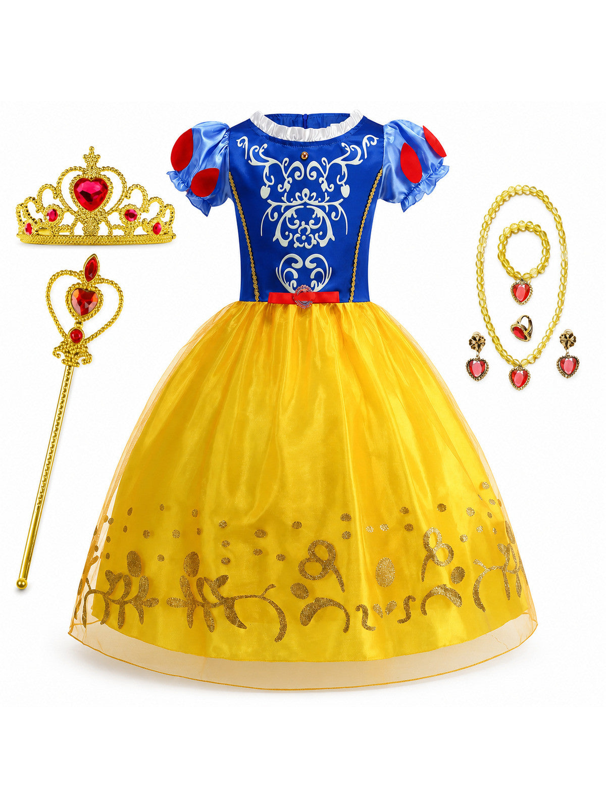 2026 Girl Princess Dress Costume Princess Cosplay Halloween Carnival Party