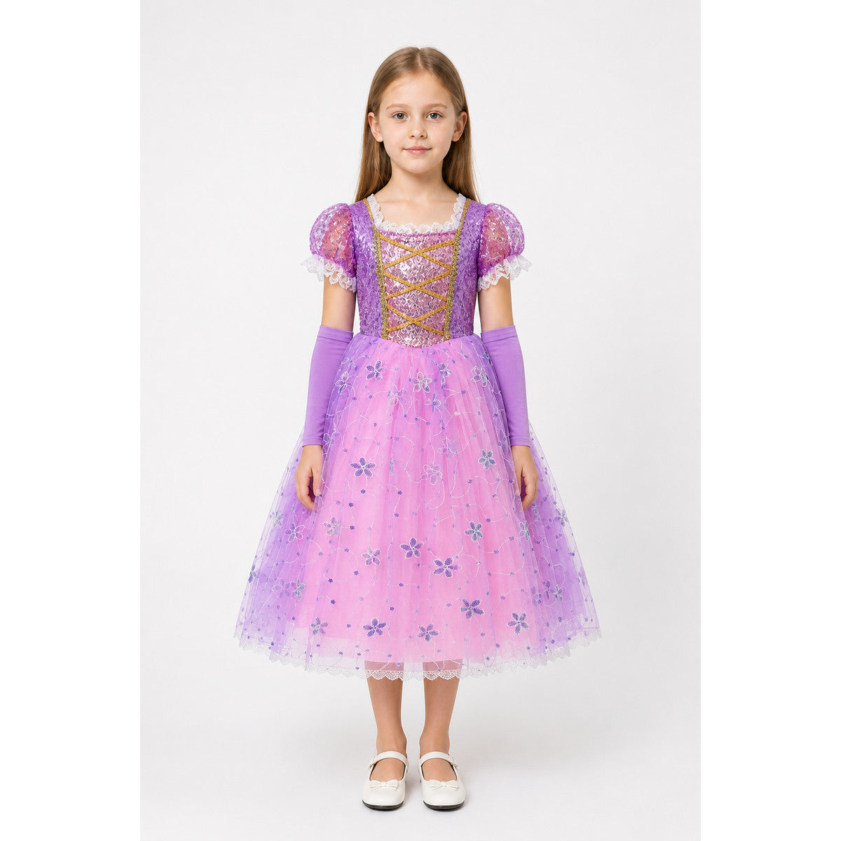 Children’s princess dress with a corset and full skirt main product view