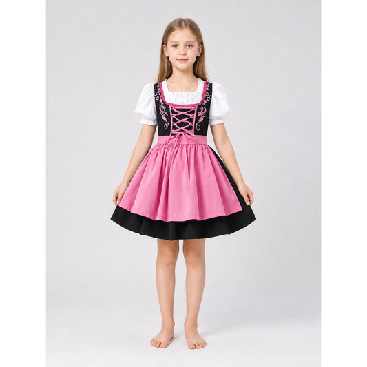 Children’s Carnival Costume: Dress, Apron, and Accessories