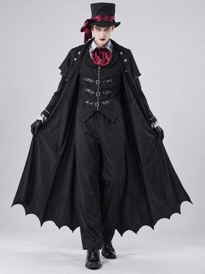 Vampire Costume: Cape, Vest, Pants, Top Hat