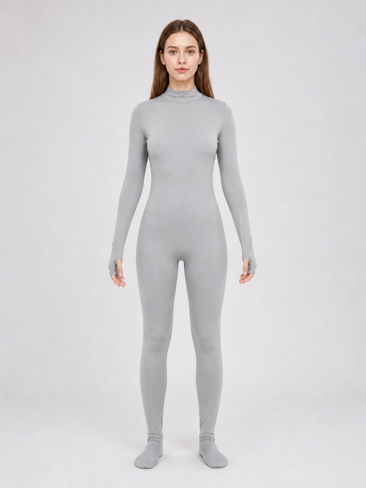 Gray Full-Body Invisibility Suit for Cosplay front view