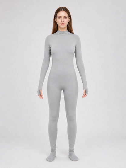 Gray Full-Body Invisibility Suit for Cosplay front view