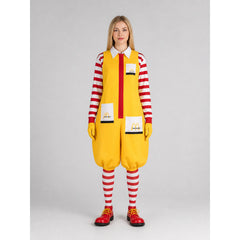Ronald McDonald Carnival One-Piece Clown Costume for Cosplay