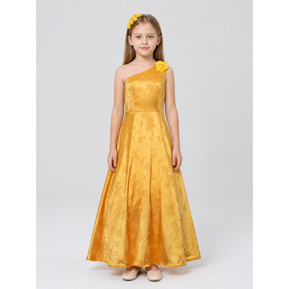 Yellow One-Shoulder Dress for a Zootopia Costume on-model view