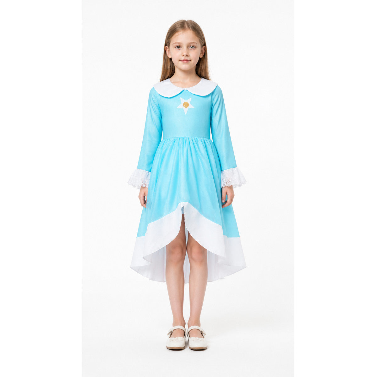 Rosalina Dress, Light Blue with White Stars main product view