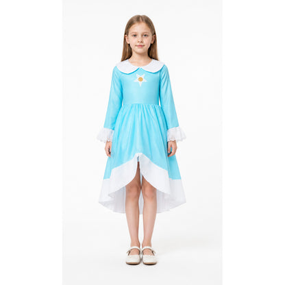 Rosalina Dress, Light Blue with White Stars main product view