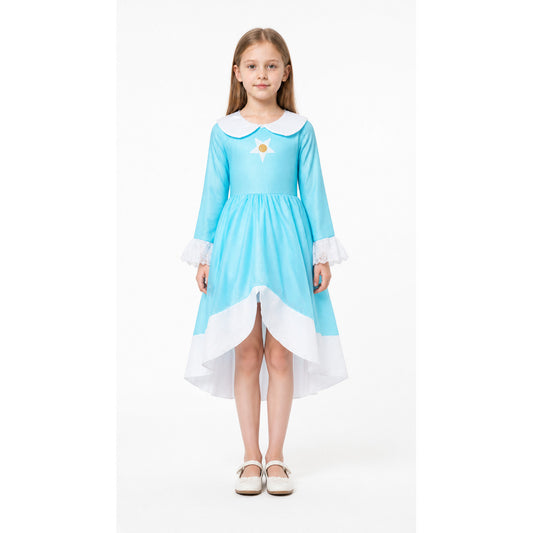 Rosalina Dress, Light Blue with White Stars main product view