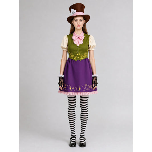 Mad Hatter Costume: Dress, Hat, and Accessories