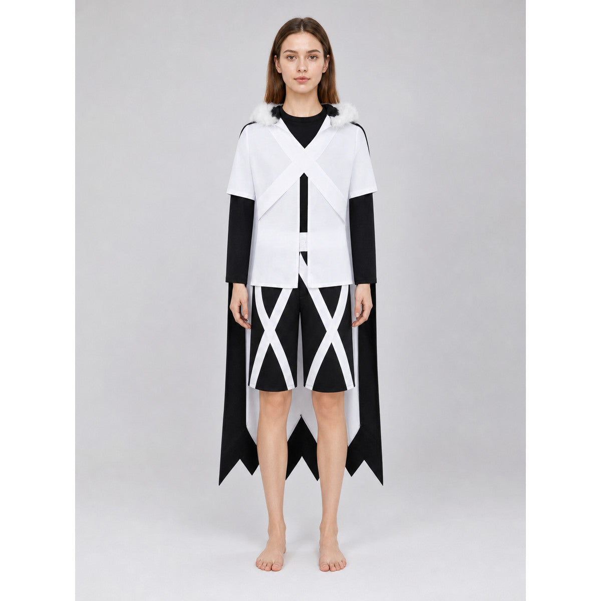 XTALE Cross Sans Cosplay Costume with Cape and Shorts