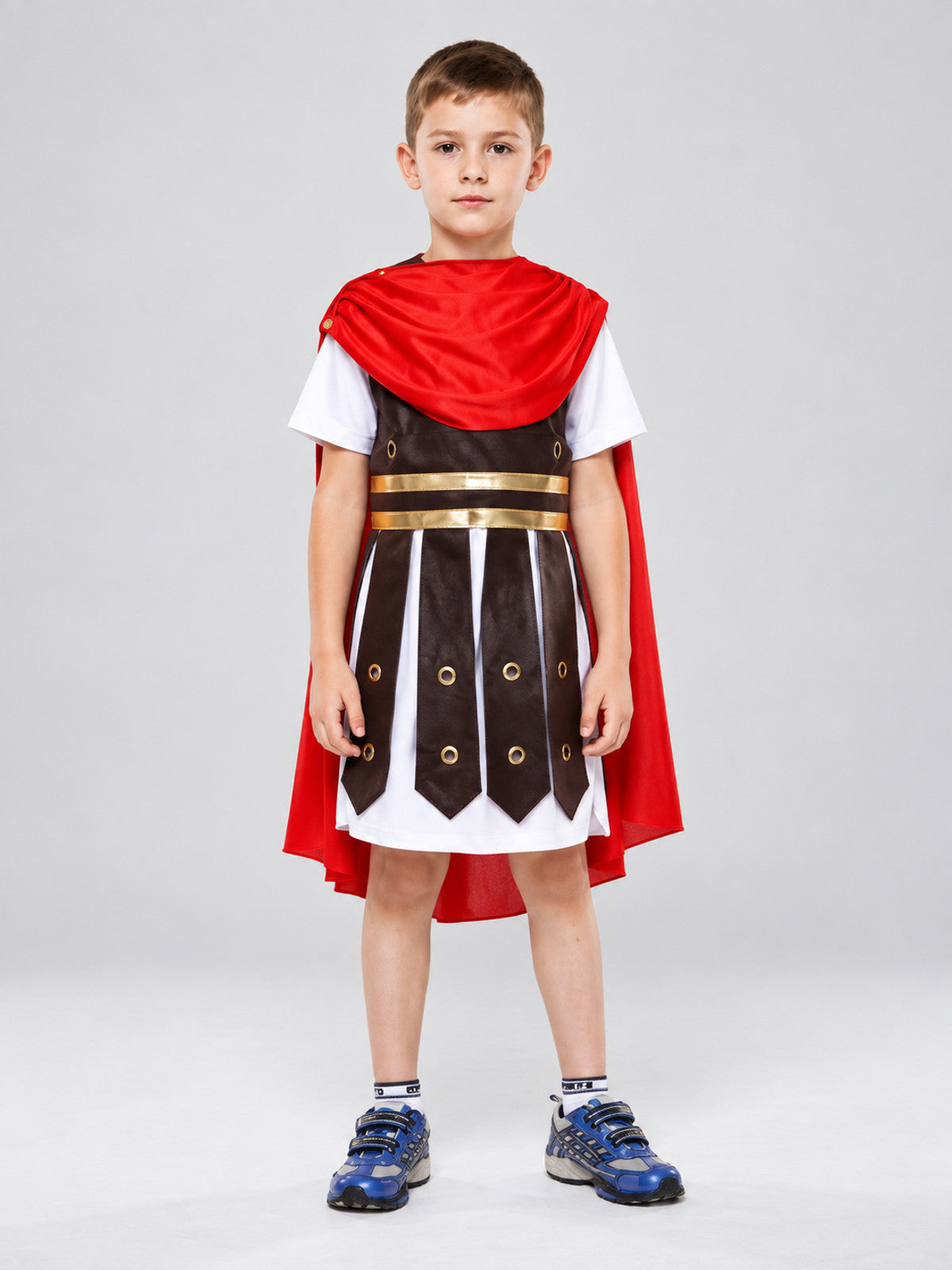 Roman Warrior Costume with Red Cape