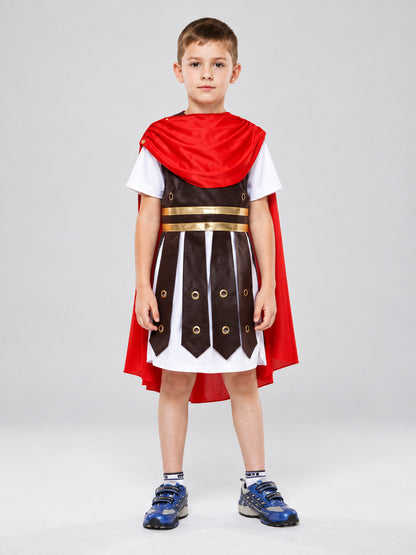 Roman Warrior Costume with Red Cape