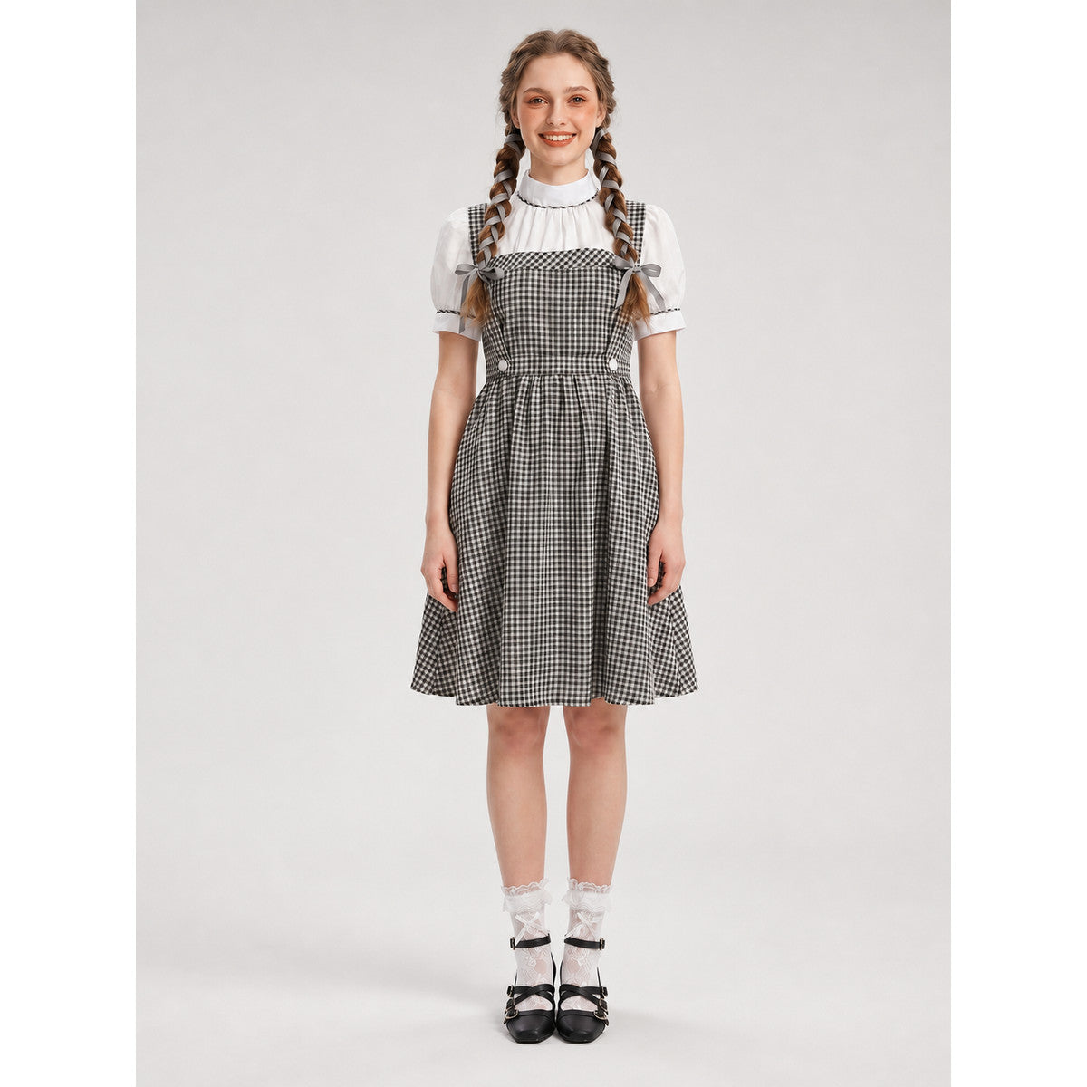 Dorothy Checkered Cosplay Dress with Apron