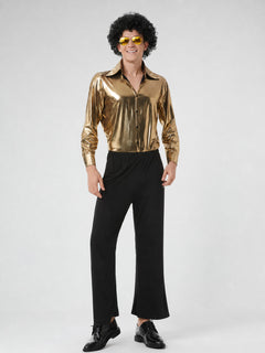 70s-Style Disco Costume: Shirt and Flared Pants