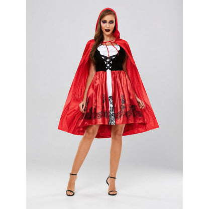 Little Red Riding Hood Costume: Hooded Dress with Cape