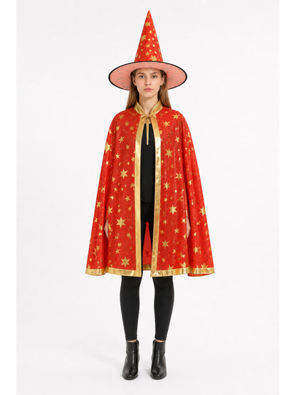 Carnival Costume with Cape and Pointed Hat main product view