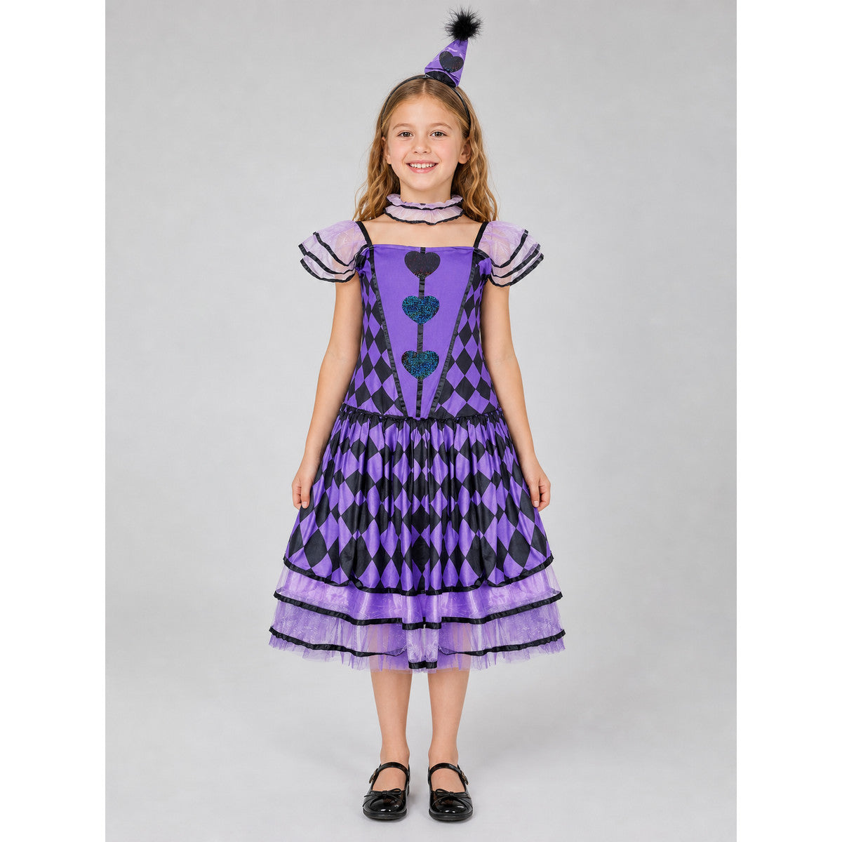 Clown Costume for Stage and Halloween, Dress with Headband