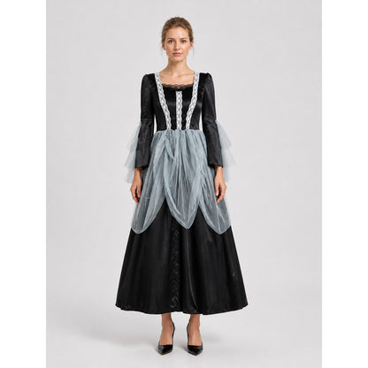 Gothic Vampire Costume, Long Dress on-model view