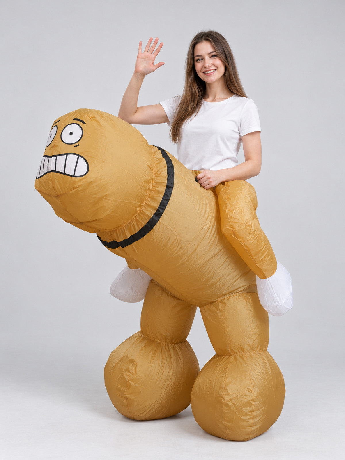 Inflatable Big Bird Costume for Carnival, White