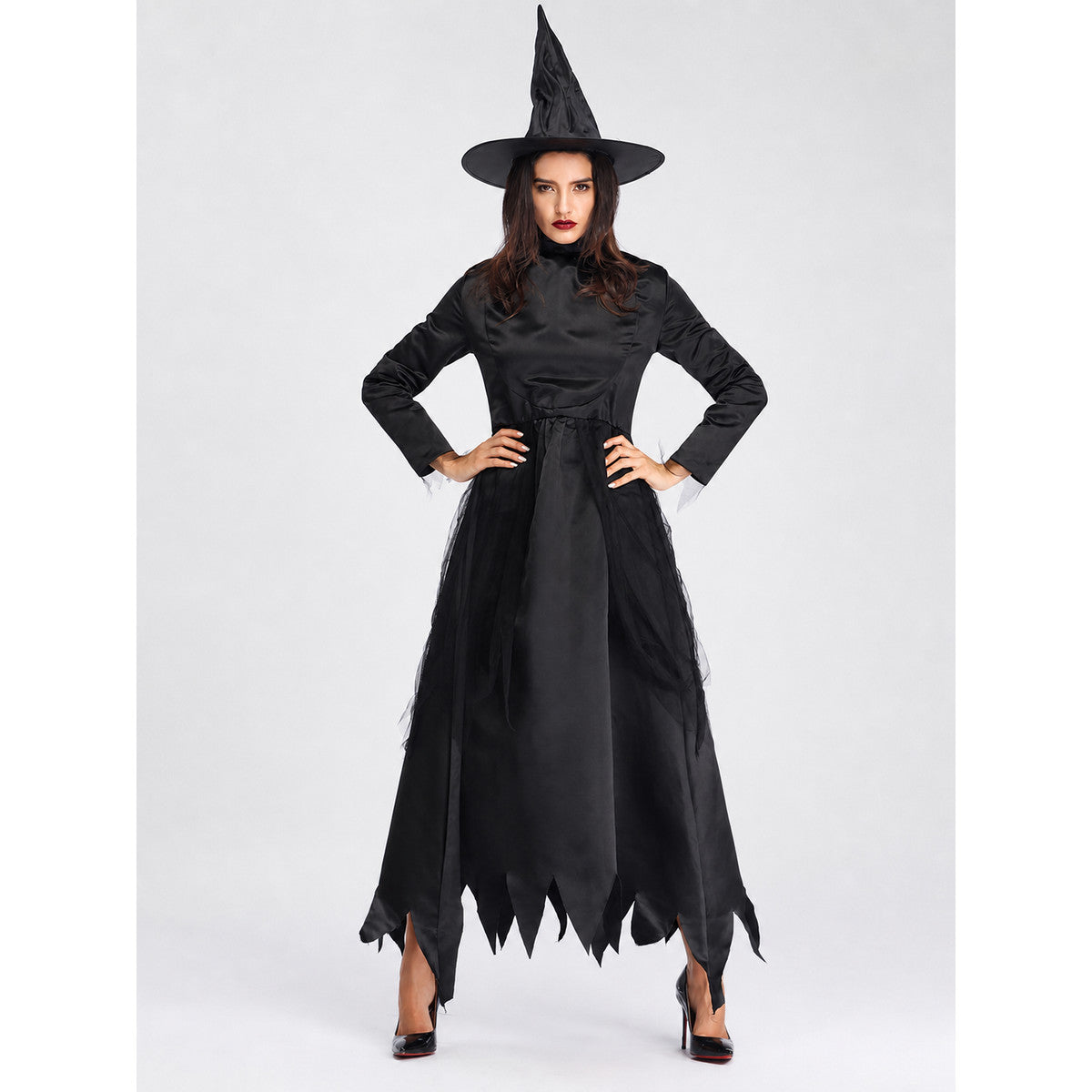 Witch Costume with Hat for Cosplay and Halloween