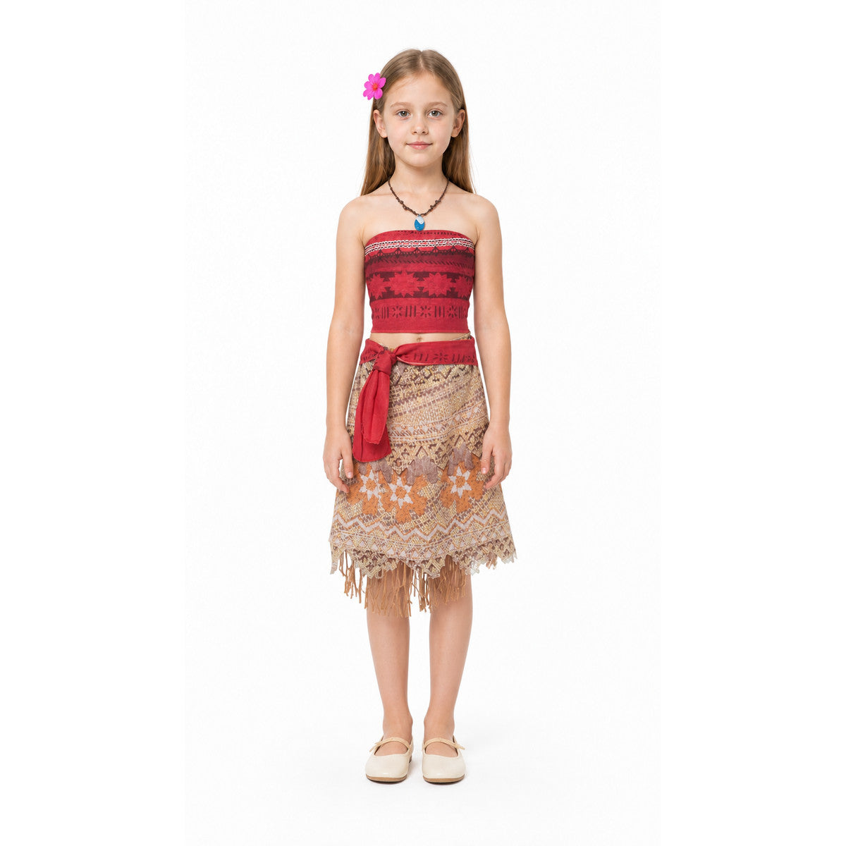 Moana Princess Costume with Skirt and Necklace main product view
