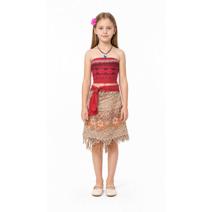 Moana Princess Costume with Skirt and Necklace main product view