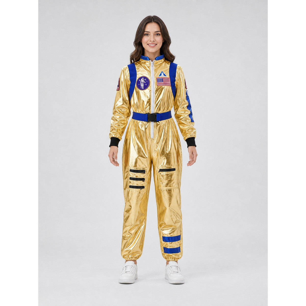 Astronaut Costume with Emblems and U.S. Flag