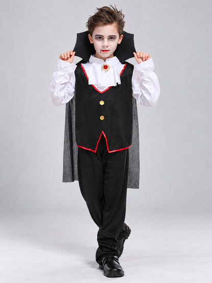 Children's Vampire Costume with Cape on-model view