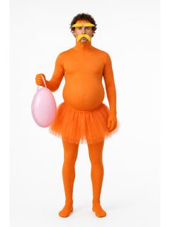 Halloween Jumpsuit Costume with a Fake Belly and Skirt