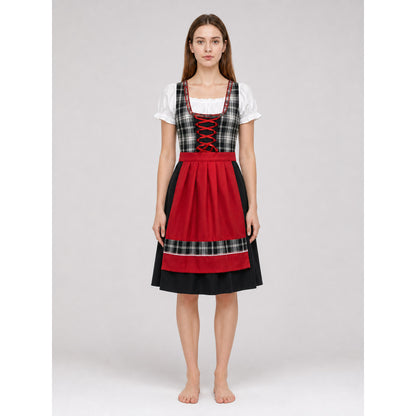 Plaid Dress Costume with Apron and Accessories