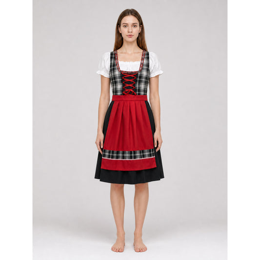 Plaid Dress Costume with Apron and Accessories
