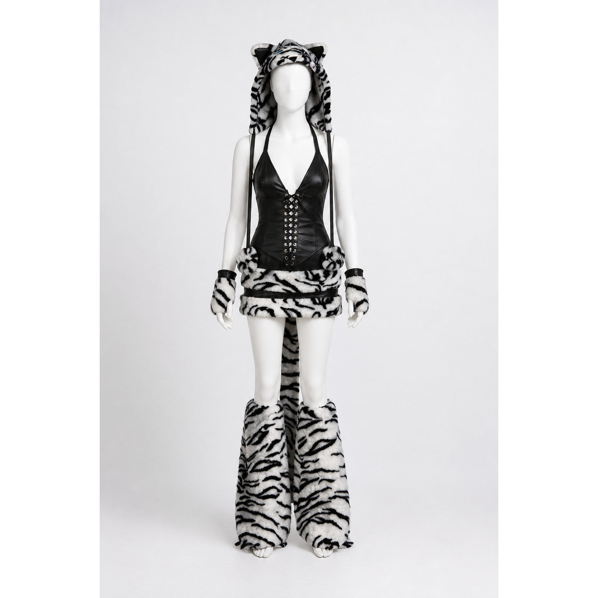 Zebra Costume with Hood and Tail for Parties main product view