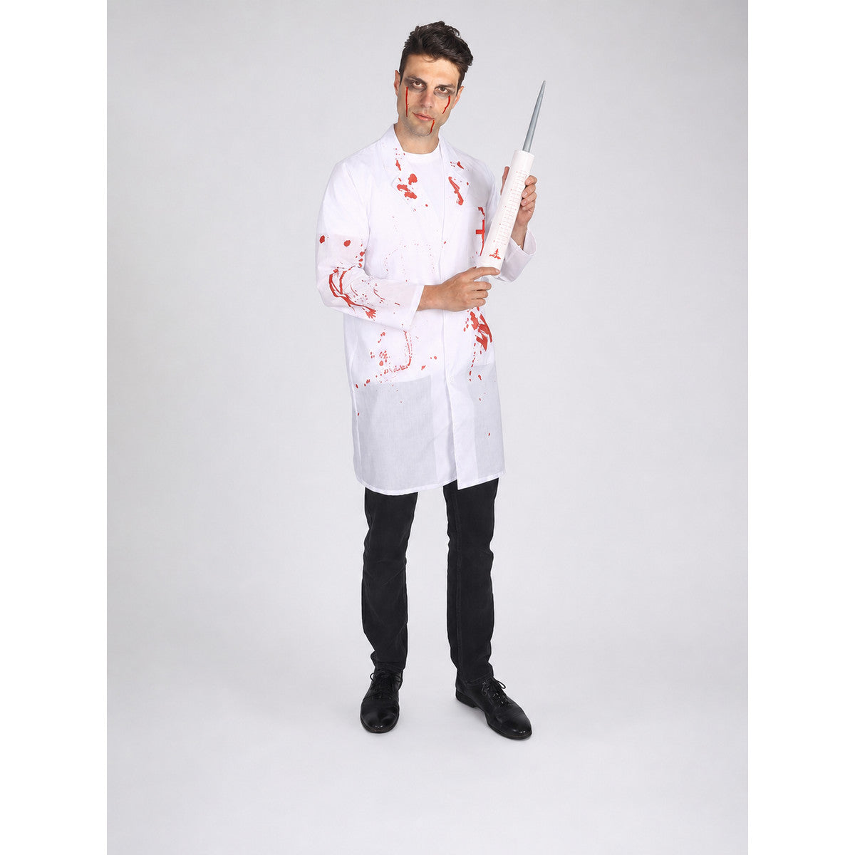“Doctor” Costume with White Lab Coat and Prop Syringe