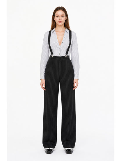 Striped Stage Costume with Pants and Suspenders main product view