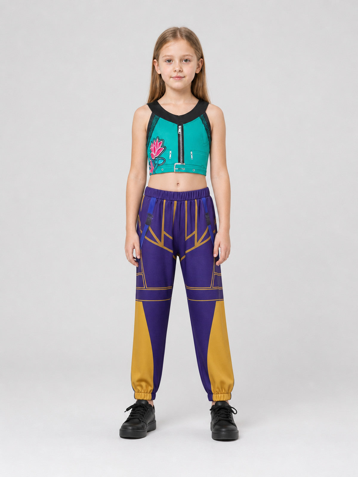 Children's Cosplay Costume, Vest and Pants on-model view