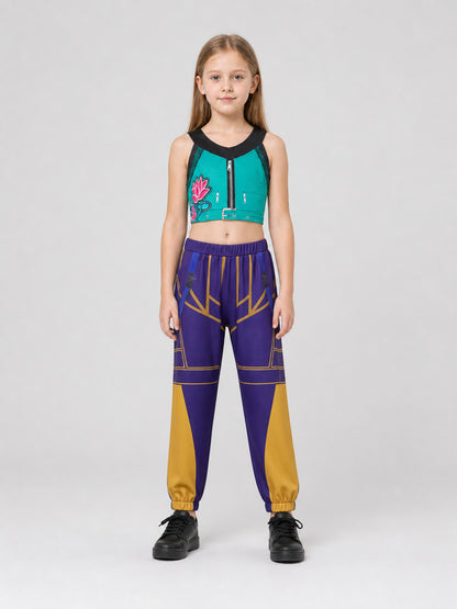 Children's Cosplay Costume, Vest and Pants on-model view