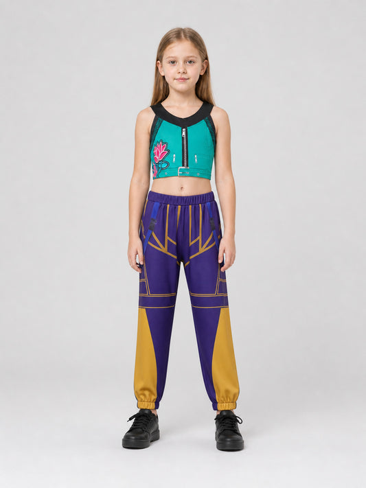 Children's Cosplay Costume, Vest and Pants on-model view